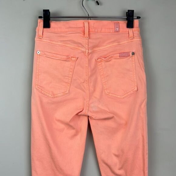 7 FOR ALL MANKIND High Waist Ankle Skinny Jeans - 25 - Picture 6 of 12
